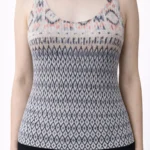 Geometrik Desenli Askılı Triko