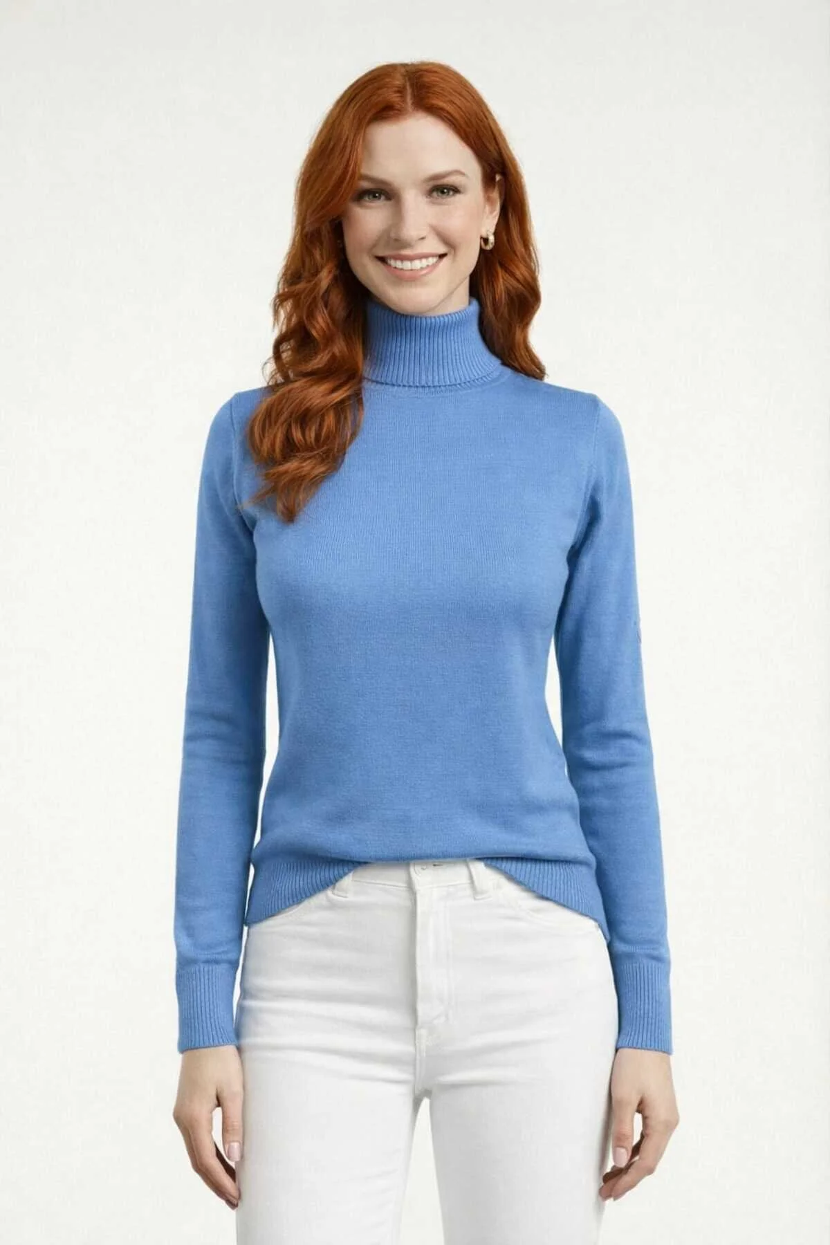 60 Balıkçı Yaka Triko Kazak - İndigo Mavisi - Görsel 1